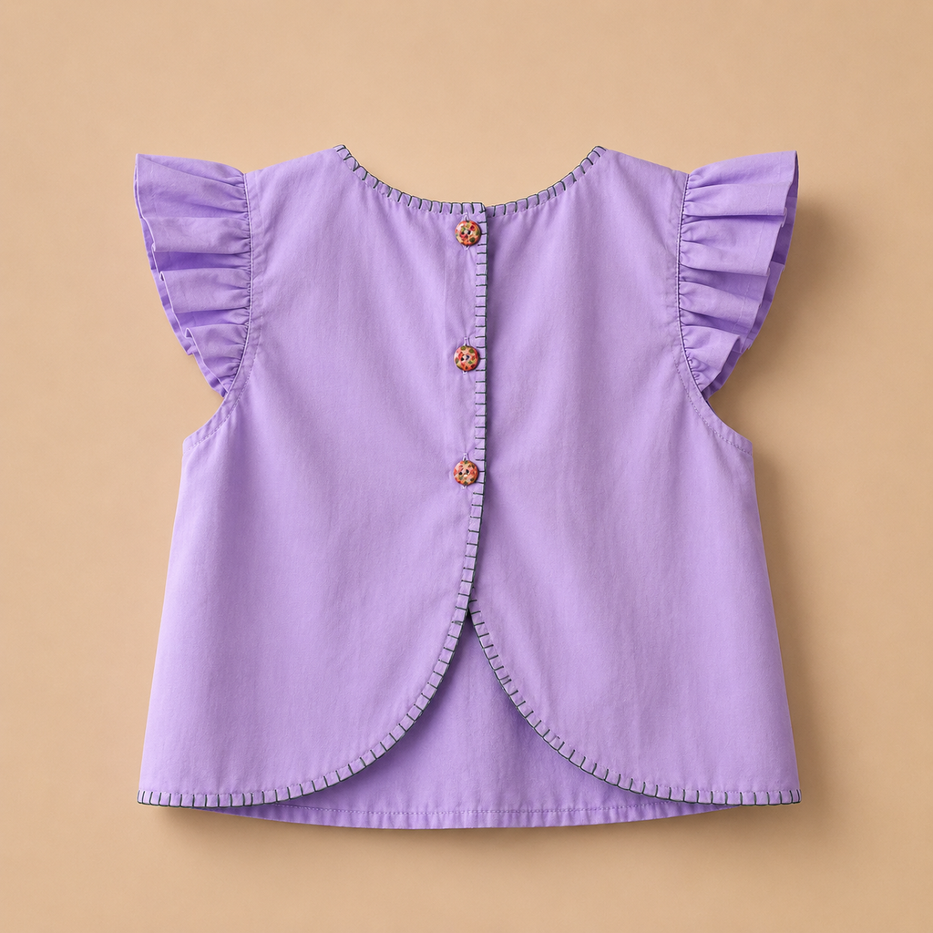 Top Lila con Bordado Floral