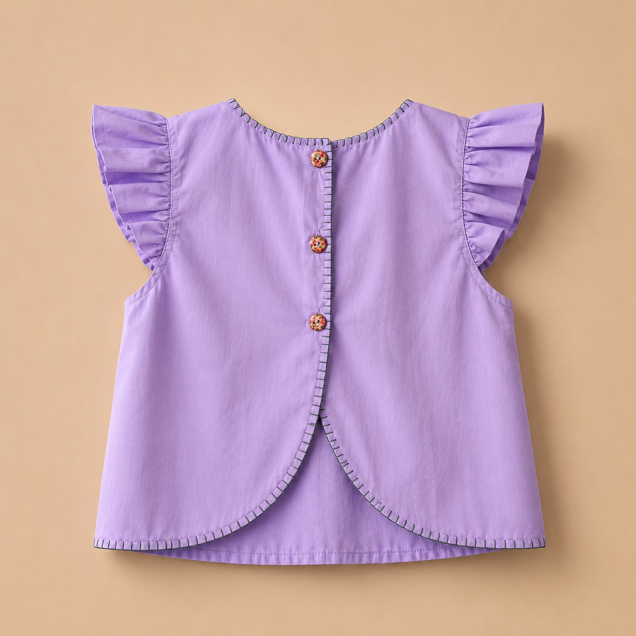 Top Lila con Bordado Floral