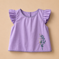 Top Lila con Bordado Floral