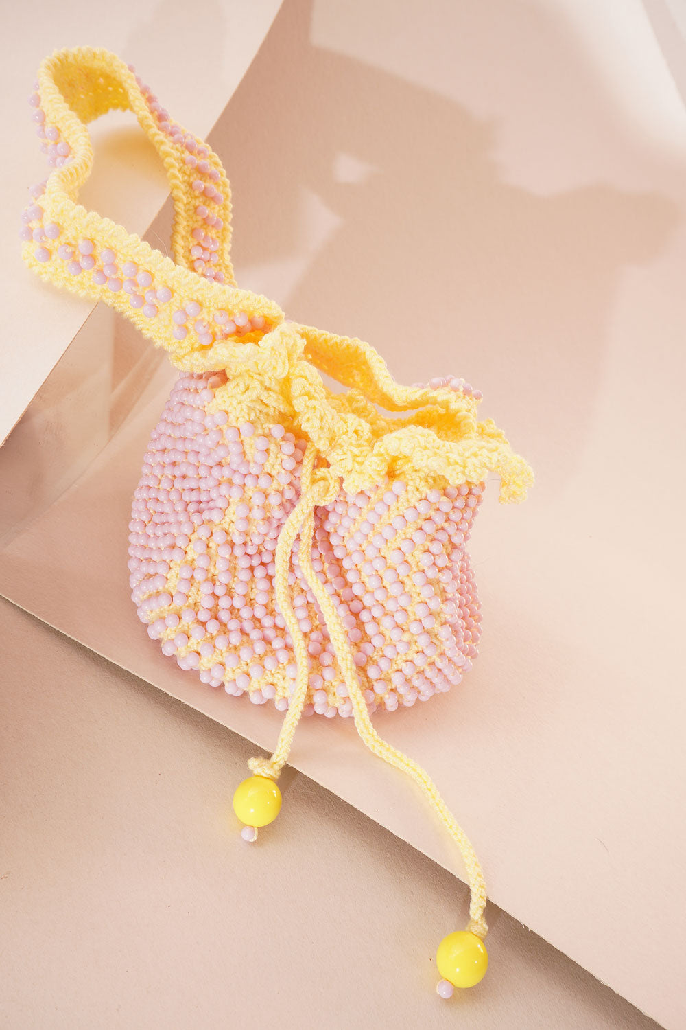 Bolso tejido mano Pink Dots