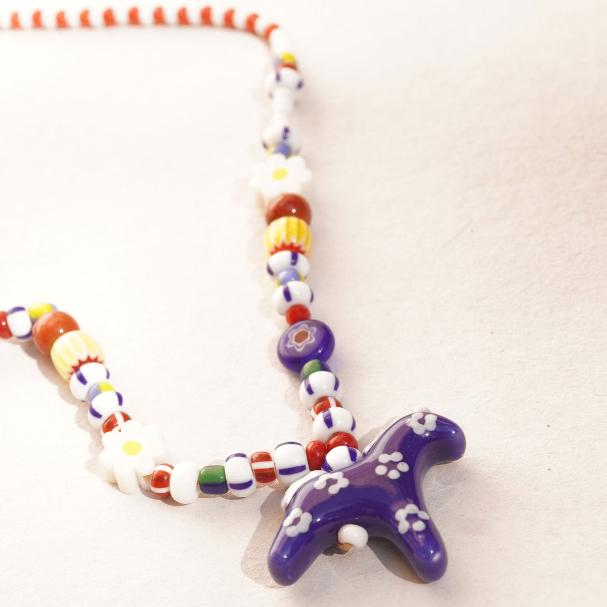 Collar artesanal Blue horse