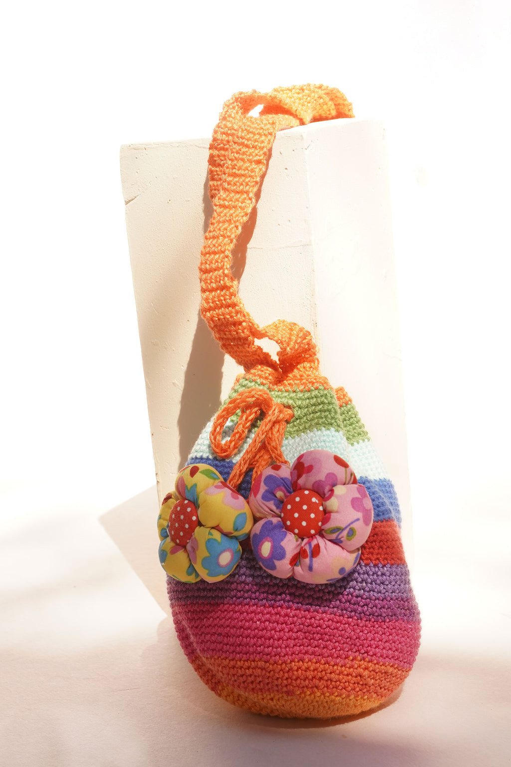Bolso de crochet Multicolor con Flores