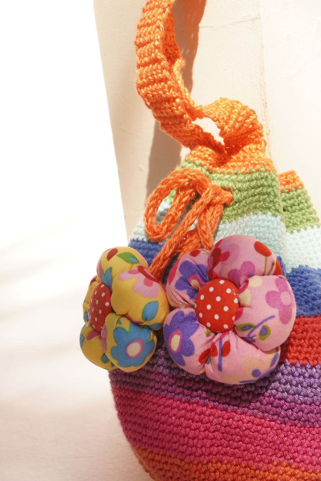 Bolso de crochet Multicolor con Flores
