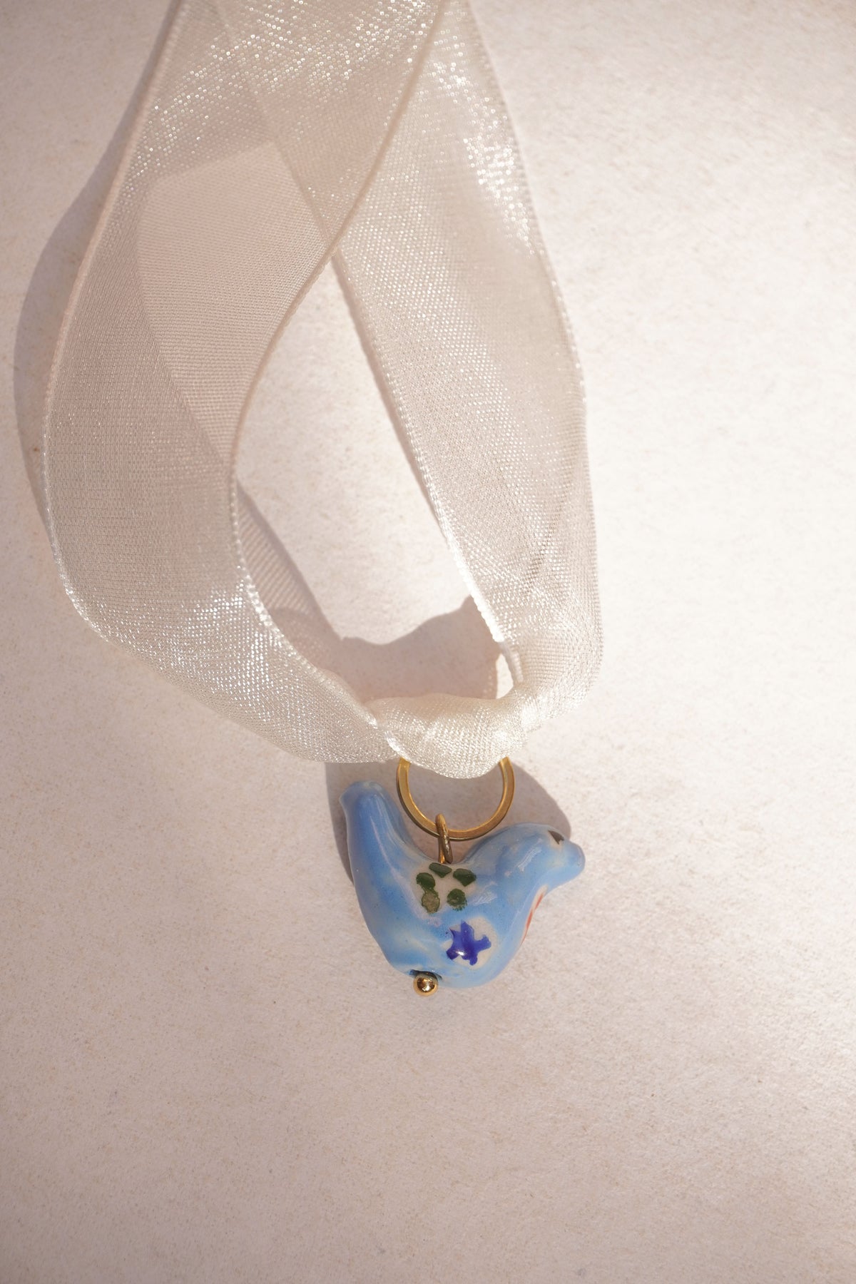 Collar en seda Blue Bird