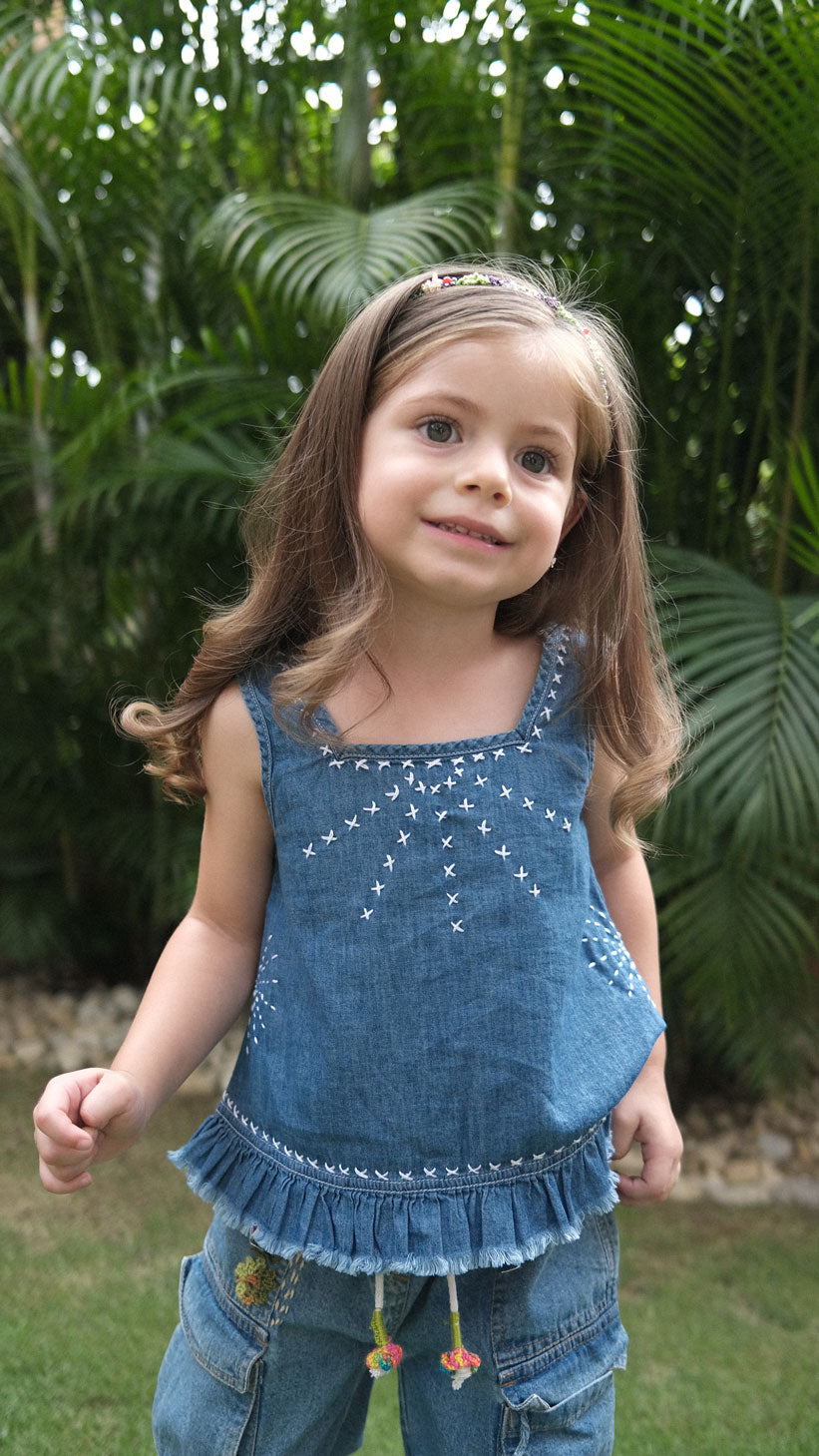 Blue lilly top