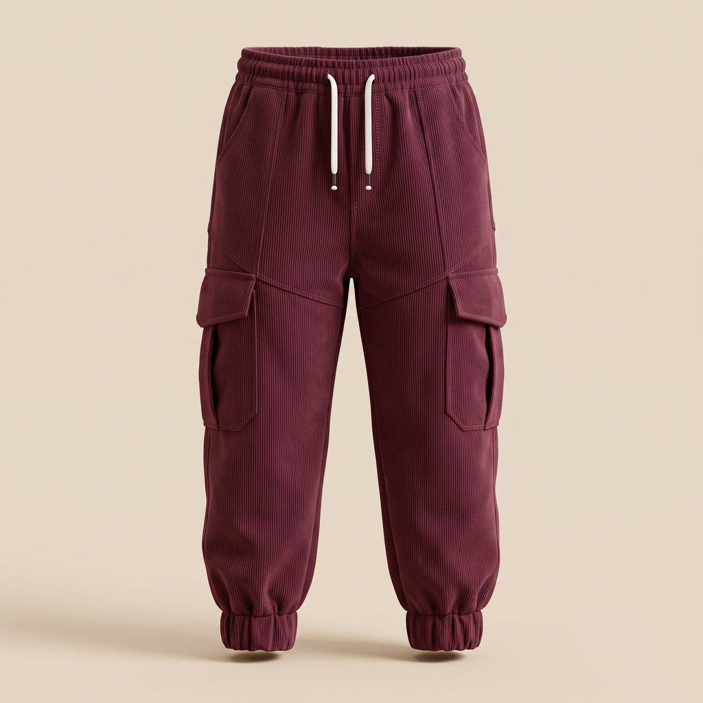 Pantalón Cargo Vinotinto en Pana Liviana