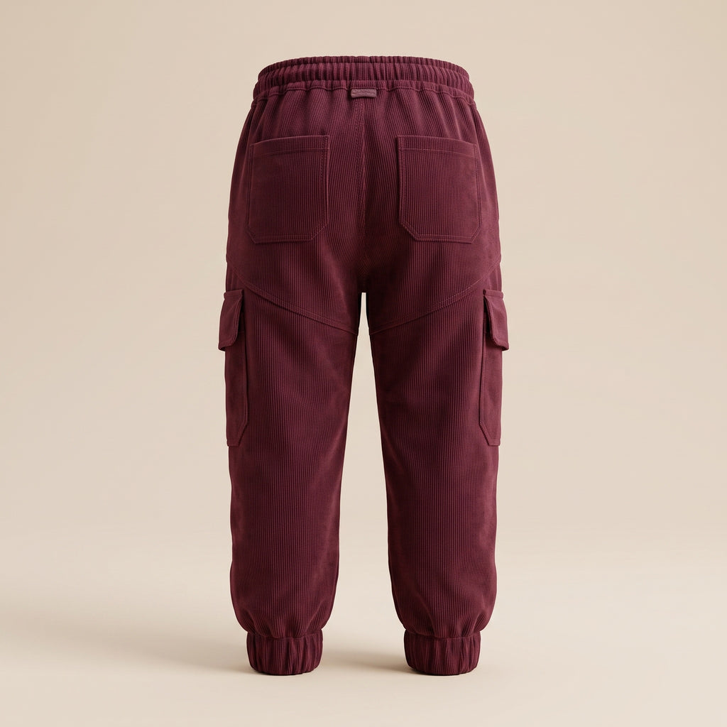 Pantalón Cargo Vinotinto en Pana Liviana