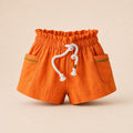Short Naranja en Lino  Bordado a Mano