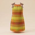 Vestido de rayas tejido amarillo