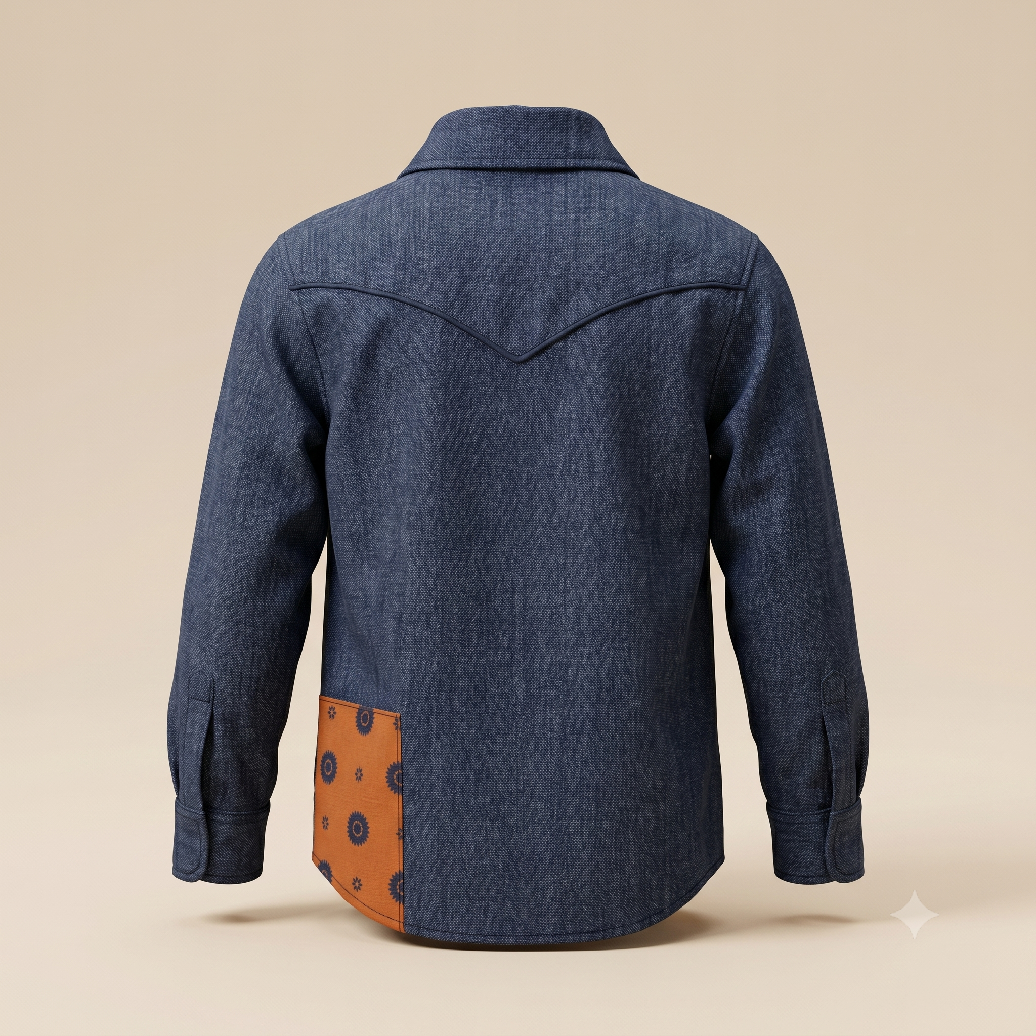 Camisa Jean Manga Larga Niño